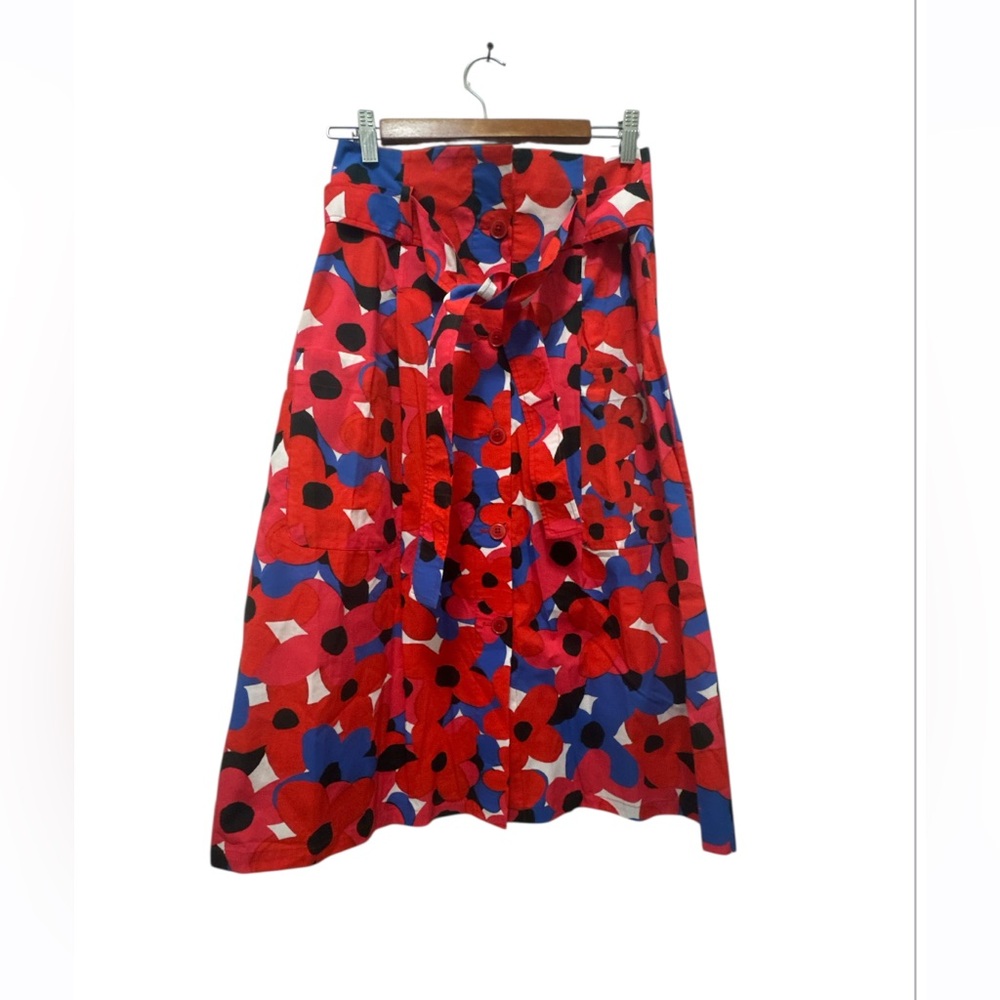 RIVER WOODS Floral Red Skirt